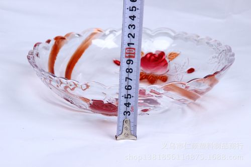 居家必备 零食瓜果塑料花边盘，美观实用两相宜